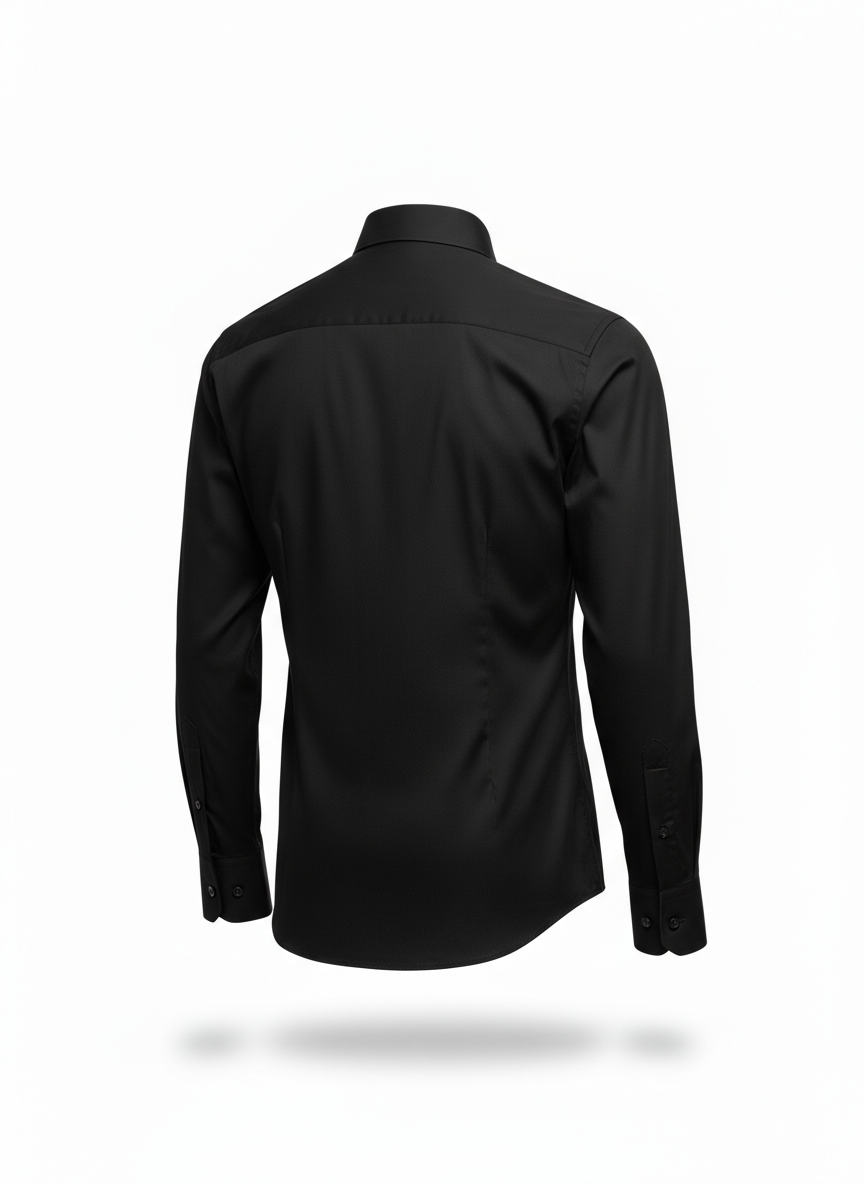 Black Classic Button-Up Formal Shirt