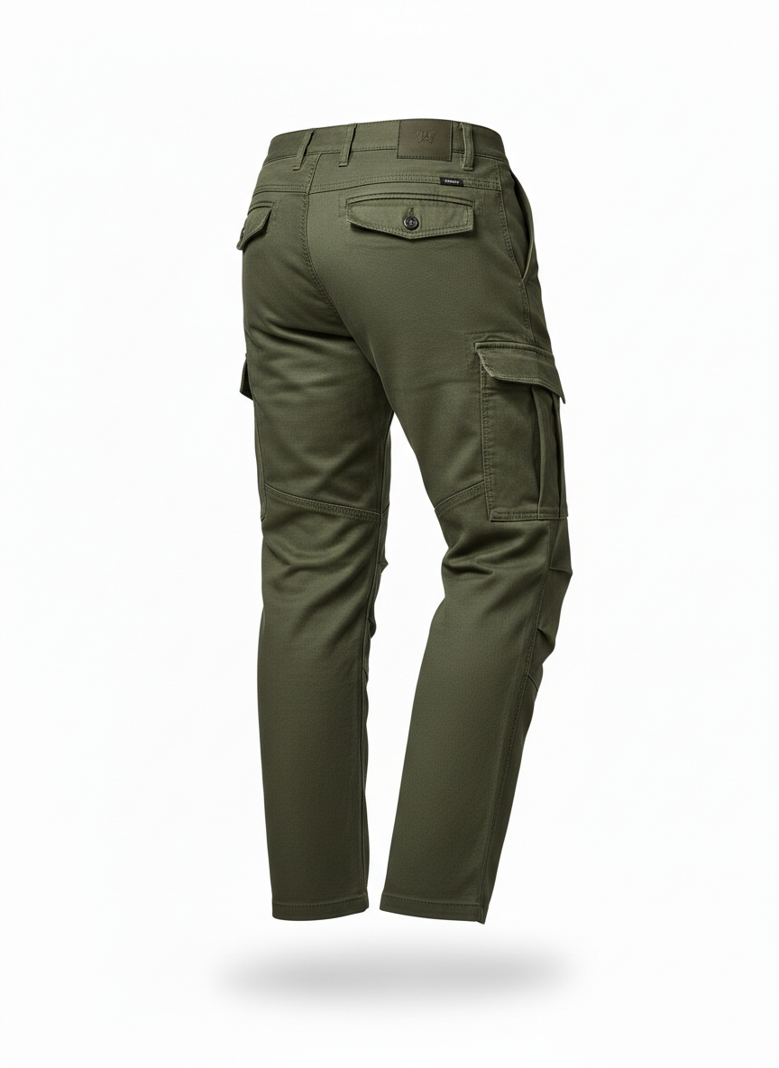 Green Multi-Pocket Cargo Pants