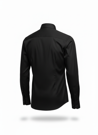Black Classic Button-Up Formal Shirt