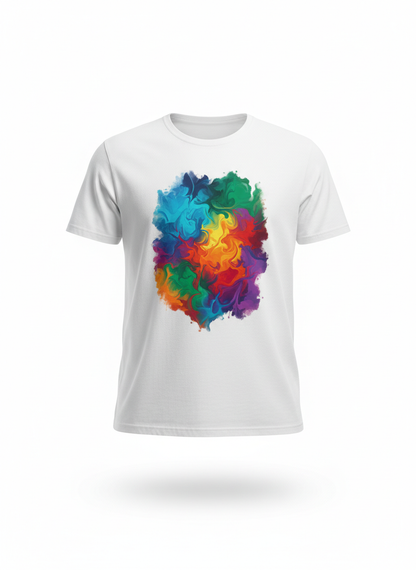 White Abstract T-Shirt