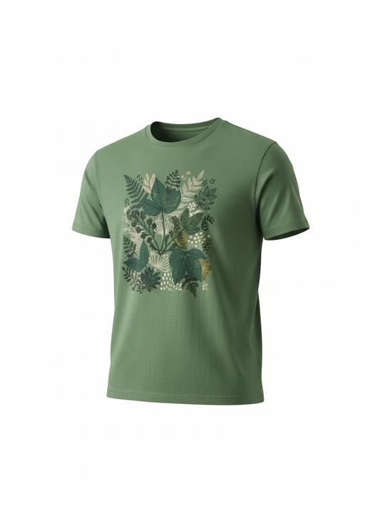 Green Nature Print T-Shirt