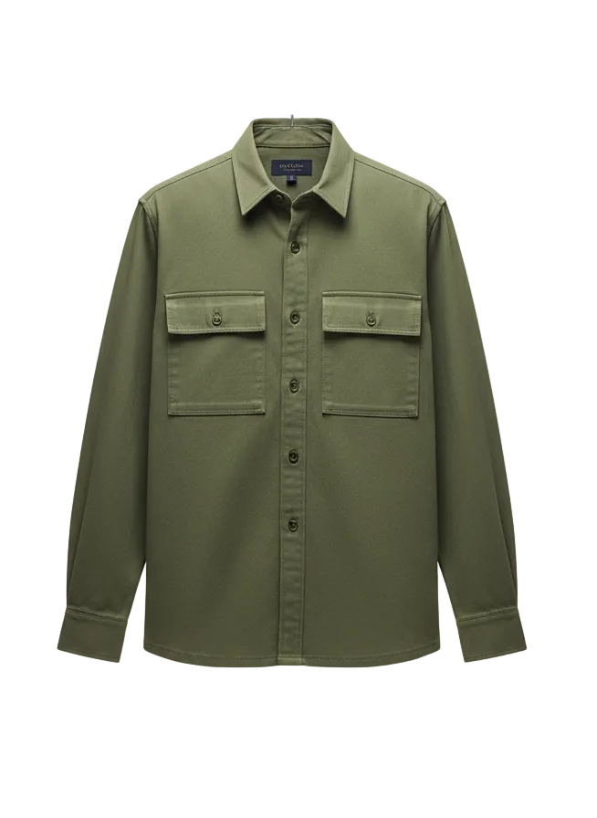 Green Utility Shirt with Pockets