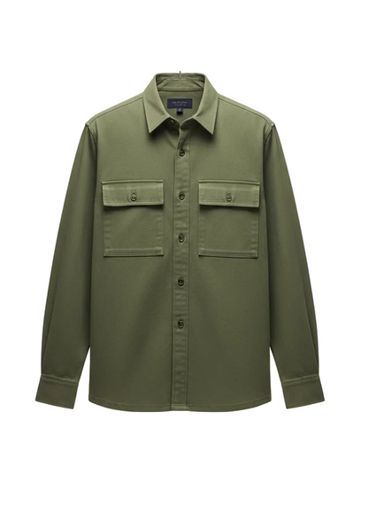 Green Utility Shirt with Pockets